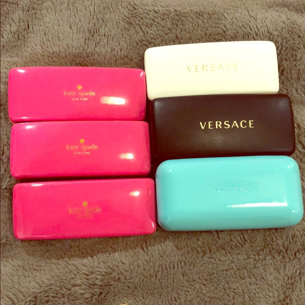 Lot of 6 luxury brand sunglasses cases